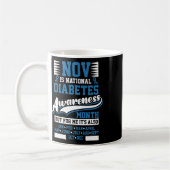 Diabetes-Bewusstsein Monat T1 T2 Kaffeetasse (Links)