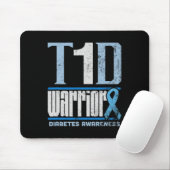 Diabetes-Bewusstsein Monat T1D Diabetes-Krieger Mousepad (Mit Mouse)