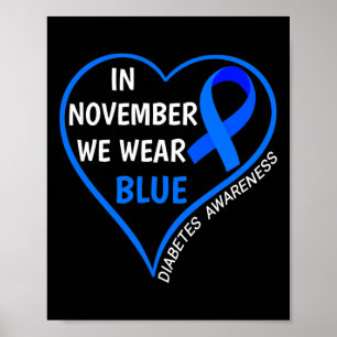 Diabetes-Bewusstsein Monat T1d T2d Im November Wir Poster