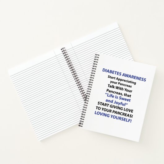 Diabetes-Bewusstsein Notizblock (Innenseite)
