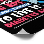 Diabetes-Bewusstsein Poster (Ecke)