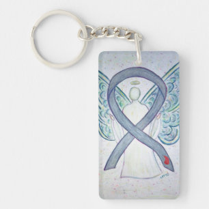 Diabetes-Bewusstsein Ribbon Angel Schlüsselkette Schlüsselanhänger