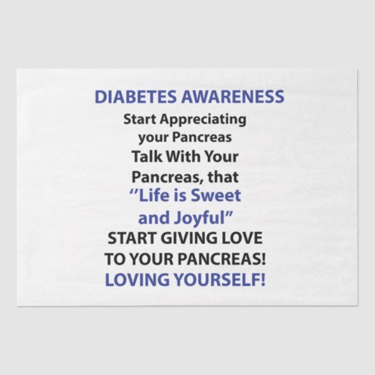 Diabetes-Bewusstsein Seidenpapier (Vorderseite)