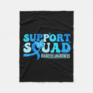Diabetes-Bewusstsein Suprt Squad T1d Blauer Schmet Fleecedecke