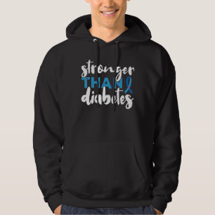 Diabetes-Bewusstsein T1D Krieger stärker als Diabe Hoodie
