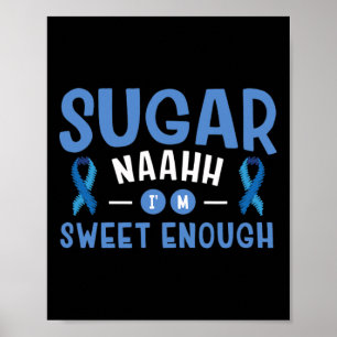 Diabetes-Bewusstsein Typ 1 2 - Diabetiker T1d T2d Poster