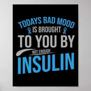 Diabetes-Bewusstsein Typ 1 2 - Diabetiker T1d T2d  Poster