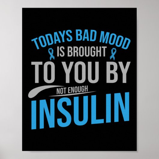 Diabetes-Bewusstsein Typ 1 2 - Diabetiker T1d T2d Poster (Vorne)