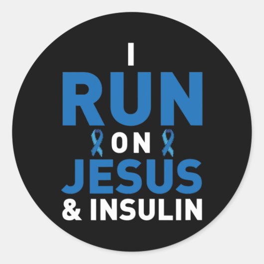 Diabetes-Bewusstsein Typ 1 2 - Diabetiker T1d T2d Runder Aufkleber (Vorderseite)