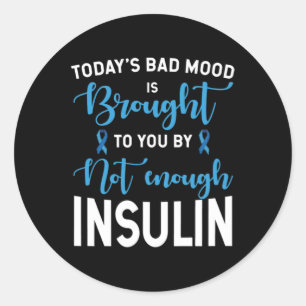 Diabetes-Bewusstsein Typ 1 2 - Diabetiker T1d T2d  Runder Aufkleber