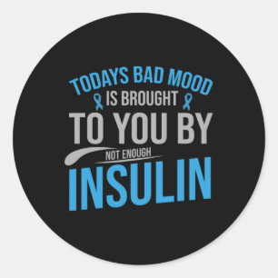 Diabetes-Bewusstsein Typ 1 2 - Diabetiker T1d T2d  Runder Aufkleber