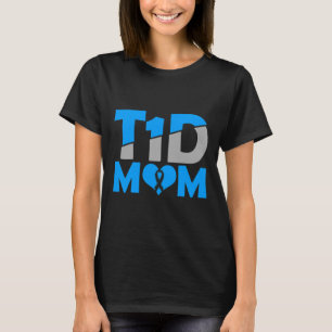 Diabetes-Bewusstsein Typ 1 - Diabetische T1D-Mama T-Shirt