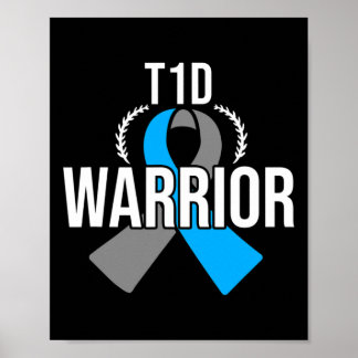 Diabetes-Bewusstsein Typ 1 - Diabetischer T1D-Krie Poster