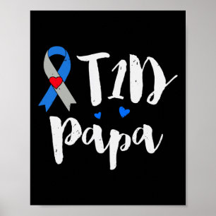 Diabetes Bewusstsein Typ 1 Papa Geschenke Poster