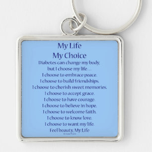 Diabetes-Bewusstsein Unterstützungsgedicht Charm S Schlüsselanhänger