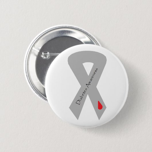Diabetes-Bewusstseins-Band-Button Button (Vorne & Hinten)