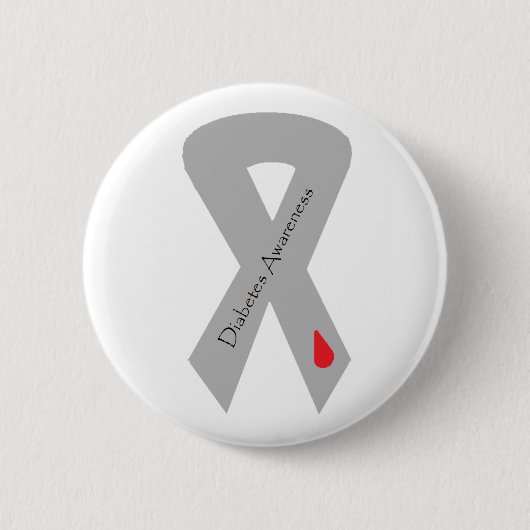 Diabetes-Bewusstseins-Band-Button Button (Vorderseite)