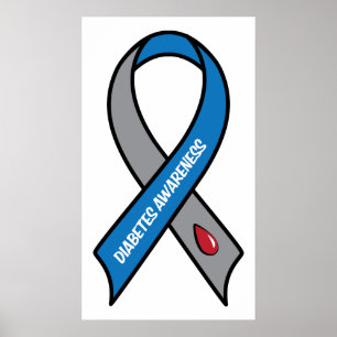 Diabetes-Bewusstseins-Band Poster