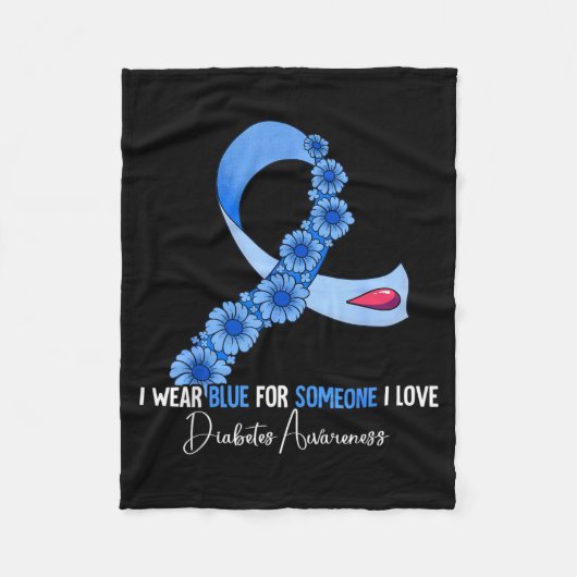 Diabetes-Bewusstseins-Design 7 Fleecedecke (Vorderseite)