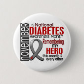Diabetes-Bewusstseins-Monats-Band I2.2 Button (Vorderseite)