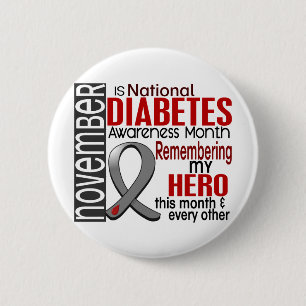 Diabetes-Bewusstseins-Monats-Band I2.2 Button