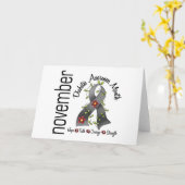 Diabetes-Bewusstseins-Monats-Blumen-Band 1 Karte (Gelbe Blume)