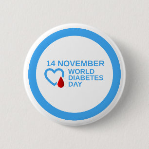 Diabetes-Bewusstseins-Weltdiabetes-Tag am 14. Button