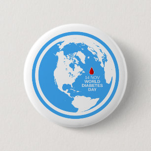 Diabetes-Bewusstseins-Weltdiabetes-Tag am 14. Button