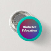 "Diabetes-Bildung" Kleiner Button (Vorne & Hinten)