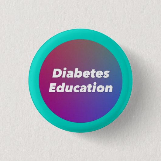 "Diabetes-Bildung" Kleiner Button (Vorderseite)