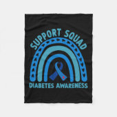 Diabetes Blue Support Squad Diabetes Bewusstsein Fleecedecke (Vorderseite)