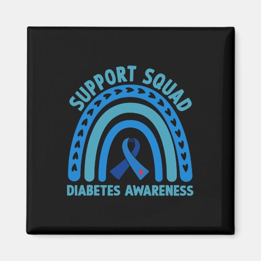 Diabetes Blue Support Squad Diabetes Bewusstsein Magnet (Vorne)