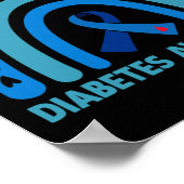 Diabetes Blue Support Squad Diabetes Bewusstsein Poster (Ecke)