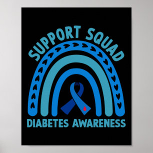 Diabetes Blue Support Squad Diabetes Bewusstsein Poster