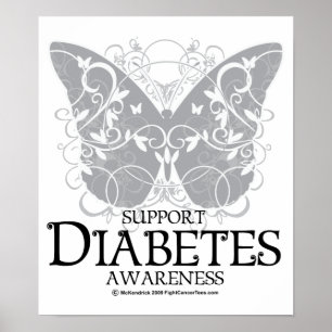 Diabetes Butterfly Poster