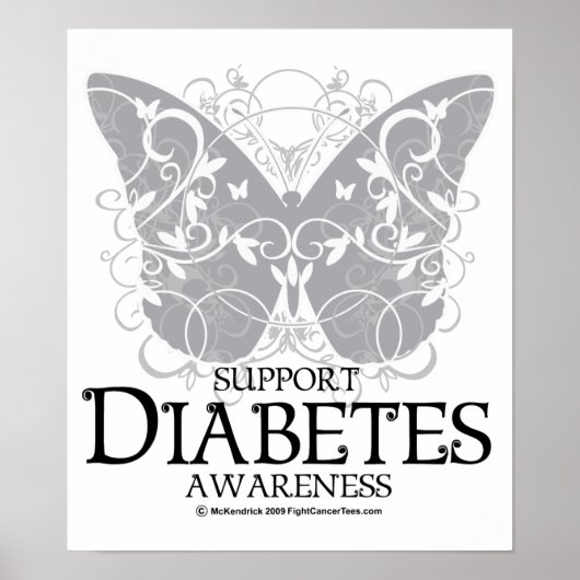 Diabetes Butterfly Poster (Vorne)