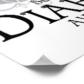 Diabetes Butterfly Poster (Ecke)