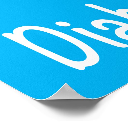 Diabetes Butterfly Poster (Ecke)