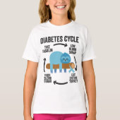 Diabetes Cycle Funny Blue Sloth Ribbon Thanksgivin T-Shirt (Vorderseite)