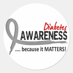 Diabetes des Bewusstseins-2 Runder Aufkleber