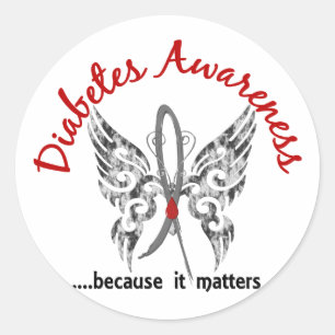 Diabetes des runder aufkleber