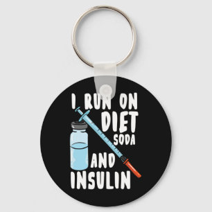 Diabetes-Diätflüssigkeit und Insulin-Diabetiker Schlüsselanhänger