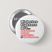 Diabetes Fighter Quiz Button (Vorne & Hinten)