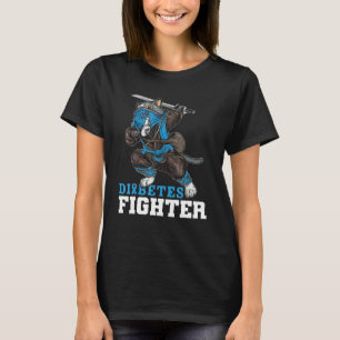 Diabetes Fighting Cat Ninja Typ 1 Diabetes Awarene T-Shirt