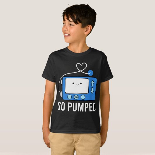 Diabetes Funny Typ 1 also Pumpen Diabetes T-Shirt (Vorne ganz)