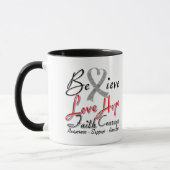 Diabetes glauben Herz-Collage Tasse (Links)