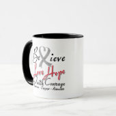 Diabetes glauben Herz-Collage Tasse (Vorderseite Links)