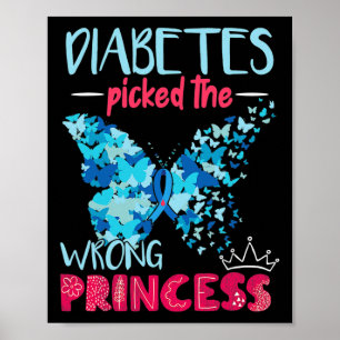Diabetes hat die falsche Prinzessin Diabetes Aware Poster