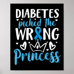 Diabetes hat die falsche Prinzessin Diabetes Aware Poster