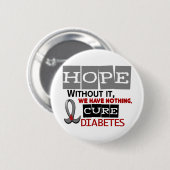 Diabetes HOFFNUNG 2 Button (Vorne & Hinten)